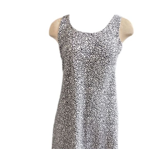 Josie By Natori Black White Floral Slip Dress Size Small - Picture 2 of 7